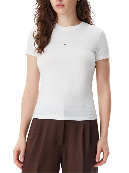 T-shirt bianca in cotone Tommy Jeans | DW0DW20315YBL